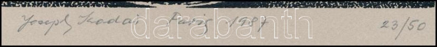 Joseph Kádár (1936-2019): Dualista kompozíció. Szitanyomat, papír, jelzett, számozott: 23/50. 12x19 ...