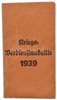 Német Harmadik Birodalom 1939. "Háborús Érdemérem" bronz kitüntetés eredeti mellszalaggal ...