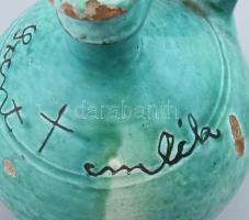 Mezőtúr, cca 1900-1920, "Szent emlék" felirattal kiskorsó, kopott, m: 13,5 cm