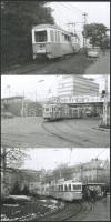 cca 1970-1980 Budapesti villamosok, 6 db utólagos nagyítás, 10×15 cm