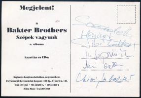 4 db zenészek által aláírt nyomtatvány: Tereh István (1958- ) zenei producer, a Cherry együttes (x2)...