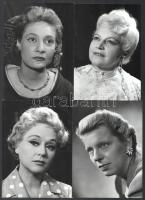 cca 1960-1970 Magyar színésznők sajtófotói (Bulla Elma, stb.), 8 db, 18×13 cm