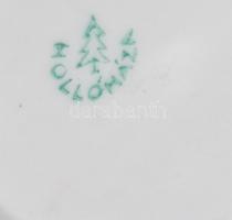 Hollóházi retro kávéskészlet, jelzéssel, kopással, teljes