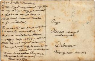 1918 Osztrák-magyar katonák által épített híd a Piave folyón Olaszországban, Albergo Sovramonte szál...