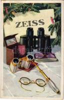 Carl Zeiss Jena szemüveg reklám - Hátoldalon Libál és März reklám / Zeiss eye glasses advertisement (Rb)