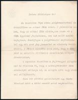 1931 Habsburg-Lotaringiai József Ferenc főherceg (1895-1957) gépelt levele autográf aláírással, címeres fejléces papíron Pápa város és a TESZ - Társadalmi Egyesületek Szövetsége közötti ügyben