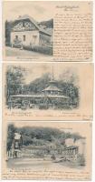 Parádfürdő - 3 db RÉGI képeslap (1900-ból)