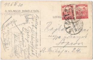 1926 Selmecbánya, Schemnitz, Banská Stiavnica; Bachus újonnan felkent papja. A Selmeci Diákéletből V...