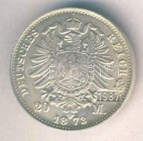 Német Birodalom/Cászárság/Poroszország 1873. 20M Ag "I. Vilmos császár" újverete T:1
