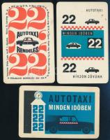 1969, 1970 Taxi kártyanaptárak, 3 db