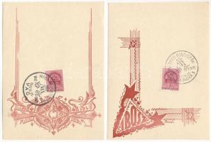 IBOSZ (Ifjú Bélyeggyűjtők Országos Szövetsége) - 4 db régi Bozó Gyula művész reklám képeslap