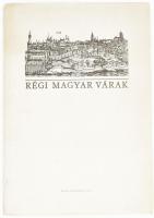 1984 Régi magyar várak. A Magyar Nemzeti Múzeum Történelmi Képcsarnoka 16 metszetének fakszimile kiadása. Bp., 1984, Múzsák Közművelődési Kiadó. Kiadói karton mappában. 49x34 cm