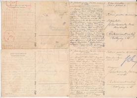 5 db második világháborús német katonai képeslap Hermann Schneider szignóval: 1942-45 között az oros...