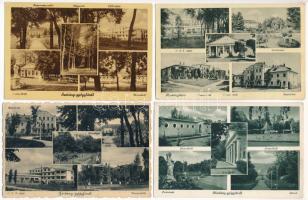 Harkány - 8 db régi különböző mozaikos képeslap