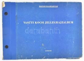 Boros Béla: Vasúti kocsi jellegrajzalbum. Magyar Államvasutak. Bp., 1975, Közlekedési Dokumentációs Vállalat, 285 p. Gazdag fekete-fehér képanyaggal illusztrálva. Kiadói kartonált papírkötés, sérült, kopott borítóval, belül a lapok túlnyomórészt jó állapotban.