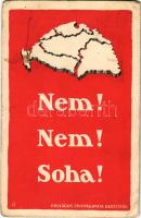 1920 Nem! Nem! Soha! Országos Propaganda Bizottság kiadása / No! No! Never! Hungarian irredenta propaganda, Treaty of Trianon (Rb)