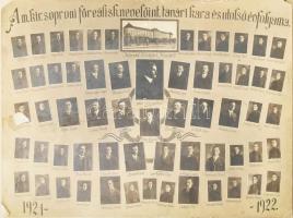 cca 1920 Ajtony (Ajvász) Artúr katonai portréfotója és soproni katonai iskolás tablója 34x26 cm, 26x...