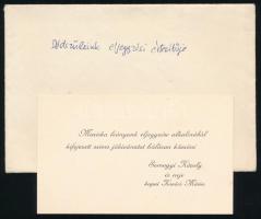 cca 1930 Csorba/Nagykőrös, Somogyi Mariska és Benczúr Valdemár meghívója esküvőre