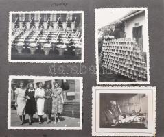 Fotóalbum főként szentesi képekkel, 85 db kisméretű beragasztott fotóval