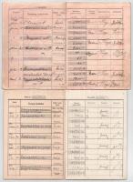 4 db takarékbetét könyv, cca 1930-1942 többsége használva volt változó állapotban. Gyönki Takarékpén...