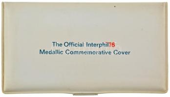 Amerikai Egyesült Államok 1976. "Interphil76" filatéliai témájú, kétoldalas, peremén jelze...