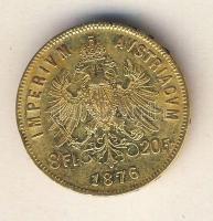 Ausztria 1876. 8Fl/20Fr Au 6,4516g T:2 ph