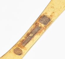 1979 Ezüst(Ag) Georg Jensen dán díszkanál 1979 , jelzett, h: 15 cm, nettó: 44,5 g Aranoyzáson kis ko...