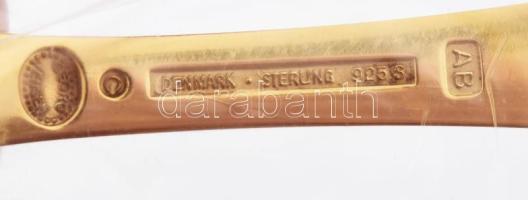 1983 Ezüst(Ag) Georg Jensen dán díszkanál 1983, jelzett, h: 15 cm, nettó: 44,5 g Aranyozott hibátlan...