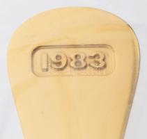 1983 Ezüst(Ag) Georg Jensen dán díszkanál 1983, jelzett, h: 15 cm, nettó: 44,5 g Aranyozott hibátlan...