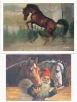 LOVAK - 17 db modern képeslap / HORSES - 17 modern postcards