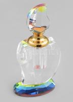 Prizma testű parfümös üveg, hibátlan, m: 11 cm