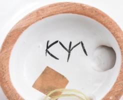 Kerezsi Gyöngyi (1943- ): Ovális kínálótál. Jelzett, kis kopással, 22x19 cm