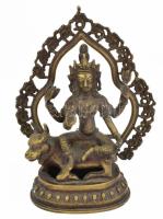 Shadakshari Avalokiteshvara. Öntött bronz szobor, jelzés nélkül, m: 23 cm