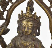 Shadakshari Avalokiteshvara. Öntött bronz szobor, jelzés nélkül, m: 23 cm
