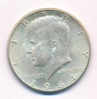 Amerikai Egyesült Államok 1964. 1/2$ Ag Kennedy T:AU USA 1964. 1/2 Dollar Ag Kennedy C:AU Krause KM#202