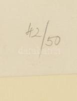 Gedeon Hajnalka (1961-): Tengerparti emlék. Szitanyomat, papír. Jelzett. Számozott (42/50). Paszpart...