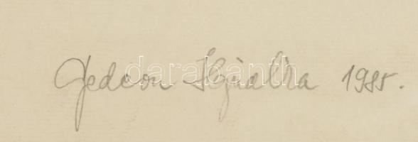 Gedeon Hajnalka (1961-): Tengerparti emlék. Szitanyomat, papír. Jelzett. Számozott (42/50). Paszpart...