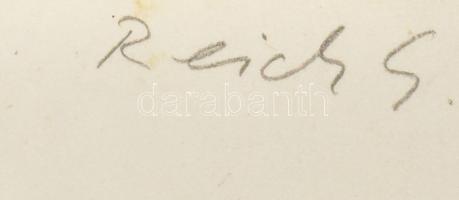 Reich Gábor (1951-): Virágok. Szitanyomat, papír. Jelzett. Lapszéli kisebb folttal. 30x21 cm