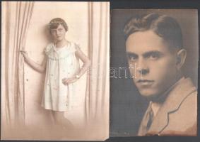 cca 1930-1945 8 db portréfotó, vegyes méretben