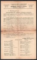 1918 A Magyar Királyi Ministerium által létesített Gummi-bizottság felhívása a gumihulladék hadi célokra való összegyűjtéséről + igazolás a felhívás átvételéről, Honvédelmi Alap Gyűjtőbizottságának borítékkal