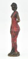 Női alak, hidegen festett bronz figura 7,5 cm pecsétnyomó?