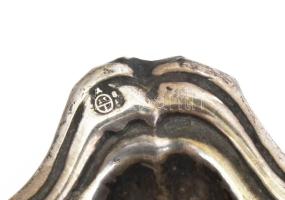 Anti ezüst (Ag) sótartó pár, XIX. sz. közepe osztrák 13 latos fémjel, mesterjeggyel, össz 70 g