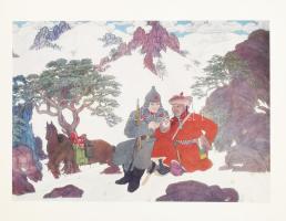 1971 Mongol művészet képekben, 50 db tábla mappában