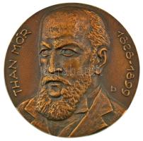 Bartos Endre (1930-2006) 1998. 150 év Nemzetközi Bélyegkiállítás Budapest / Than Mór 1828-1899 nagyméretű bronz emlékplakett nem eredeti tokban (122mm) T:UNC