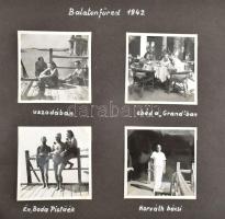 1941 Régi fotóalbum, benne balatoni autókörút képei (Balatonfüred, Keszthely, Tihany, Sümeg és Csesz...