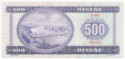 1990. 500Ft nyomdai festékfoltokkal T:AU hullámos papír Adamo F43