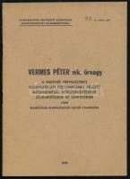 Vermes Péter: A Magyar Néphadsereg gazdálkodási folyamatában végzett ártevékenység korszerűsítésének szükségessége és lehetőségei című kandidátusi értekezésének szerzői ismertetése. A szerző, Vermes Péter (1945-) által DEDIKÁLT! H.n., 1988, Tudományos Minősítő Bizottság, Hadtudományi Szakbizottság. Számozott, 98. sz. sokszorosított példány. 26 p. Kiadói papírkötés.