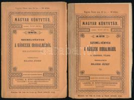 Szemelvények a kódexek irodalmából, Biblia fordítások. 1-2 szerk. Balassa József. Budapest,é.n.,Lampel R., Kiadói papírkötésben