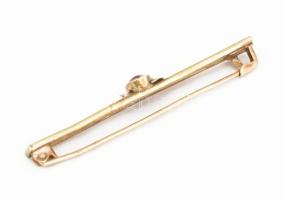 Arany (Au) 14K bross, jelzett, h: 4,5 cm, bruttó: 1,7 g