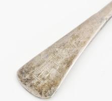 Ezüst(Ag) teáskanál, 6 db, jelzett, h: 14 cm, nettó: 184,7 g